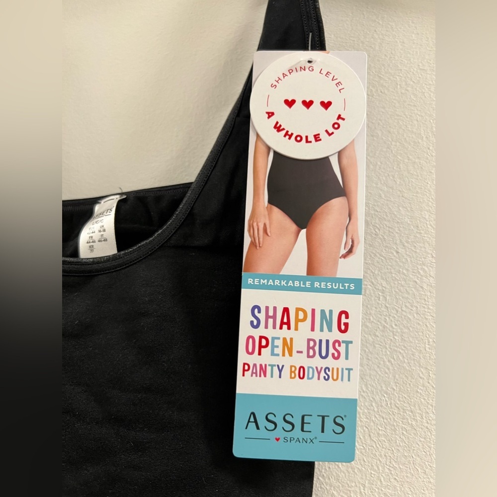 15. Assets by Spanx Black All In One Shaping Open Bust Panty Bodysuit - Picture 6 of 13